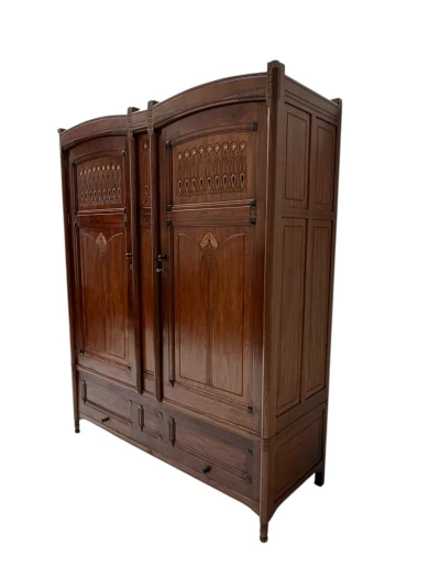 Arts & Crafts Armoire or Wardrobe by Jac. van den Bosch for 't Binnenhuis, 1910
